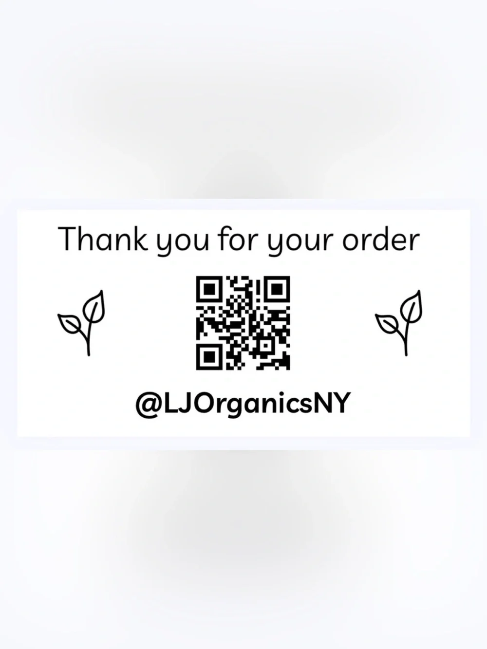 50 CUSTOM STICKERS - 2” x 1” - ‘THANK YOU FOR YOUR ORDER’ - W/ CLOSET NAME & QR
